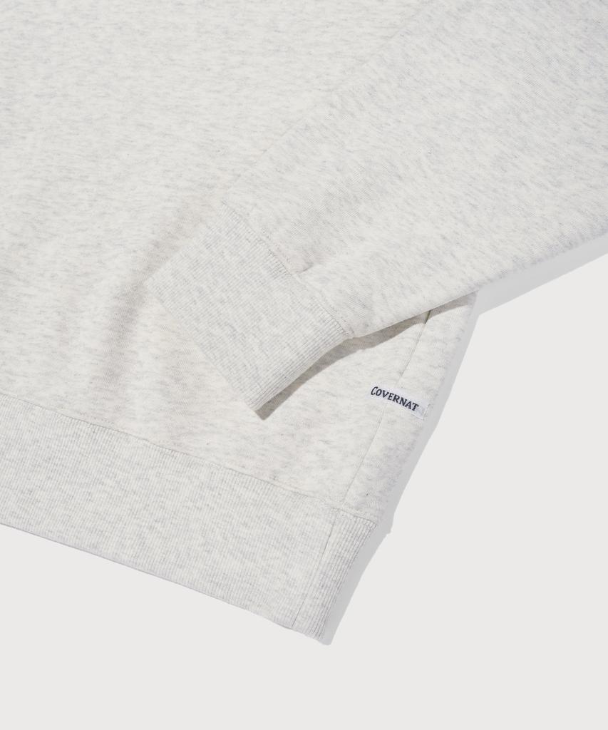 COVERNAT C Logo Half-Zip Sweatshirt Oatmeal