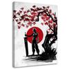 Canvas Print Warrior with a Big Sword Under a Cherry Tree