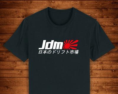 JDM Kanji Восходящее Солнце Дрифт Футболка: Уличная одежда из органического хлопка