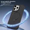 For iPhone 16 Pro Phone Case with Magnetic Kickstand TPU+PC Carbon Fiber Back Cover