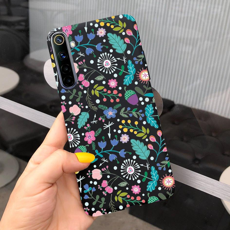 Для Realme 6 6 Pro Чехол Милые Узоры Молочной Коровы и Цветов Мягкая Задняя Крышка Для OPPO Realme 6 6S 6Pro RMX2061 Coque Funda Realme6 Capa