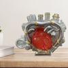 Engine Heart Figurine Desktop Heart Ornament Resin Heart Engine Sculpture for Home