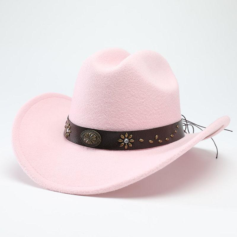 Spring and Autumn Retro Ethnic Style Men and Women Western Cowboy Hat Big Edge Top Hat Jazz Hat Tibetan Accessories