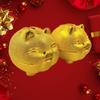 Gold Pig Pig Plastic Piggy Bank Plastic Coin Saving Box Practical Pig Money Jar  Student Gift