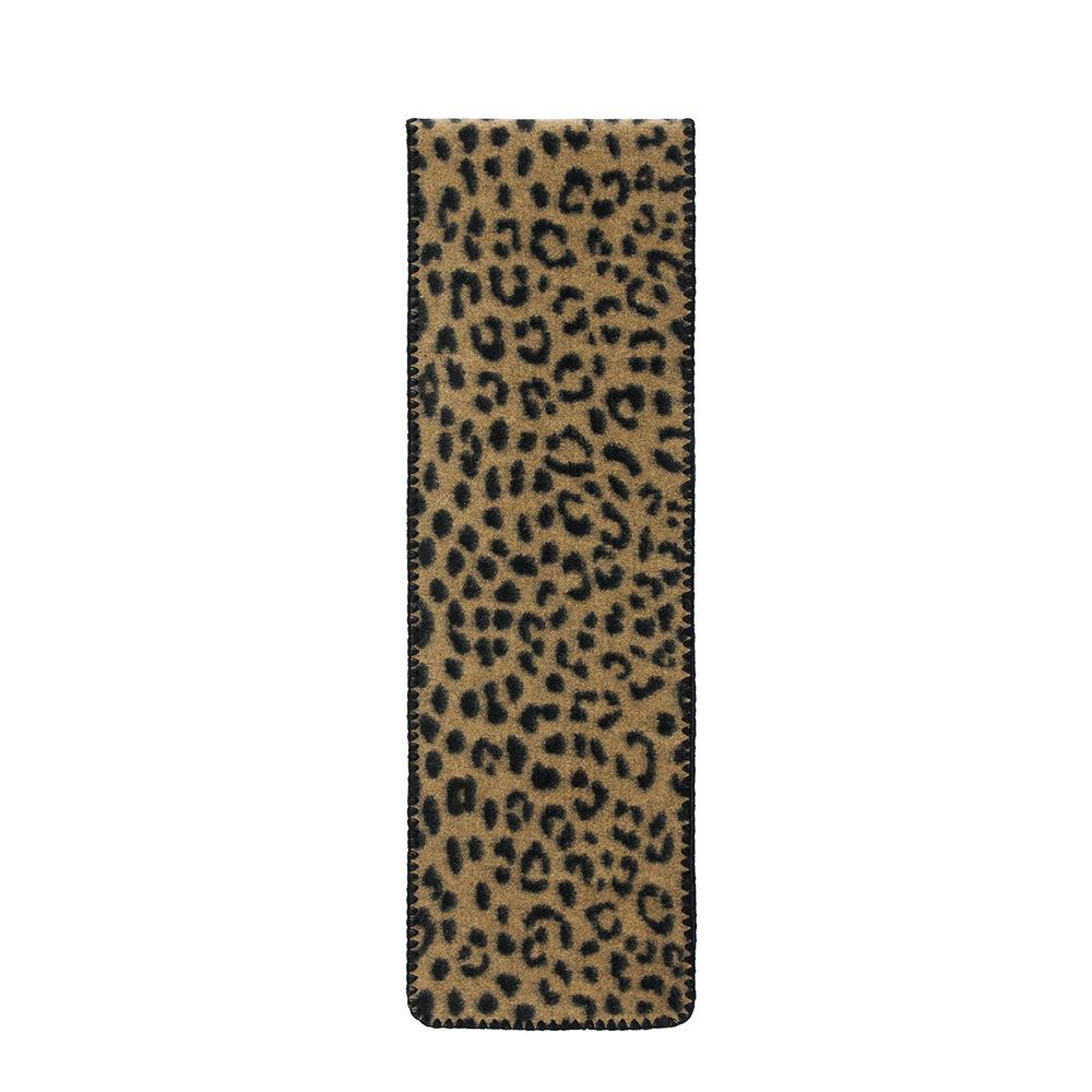 European & American Style Women's Leopard Print Double-Sided Scarf - Autumn/Winter Collection with Finished Edges