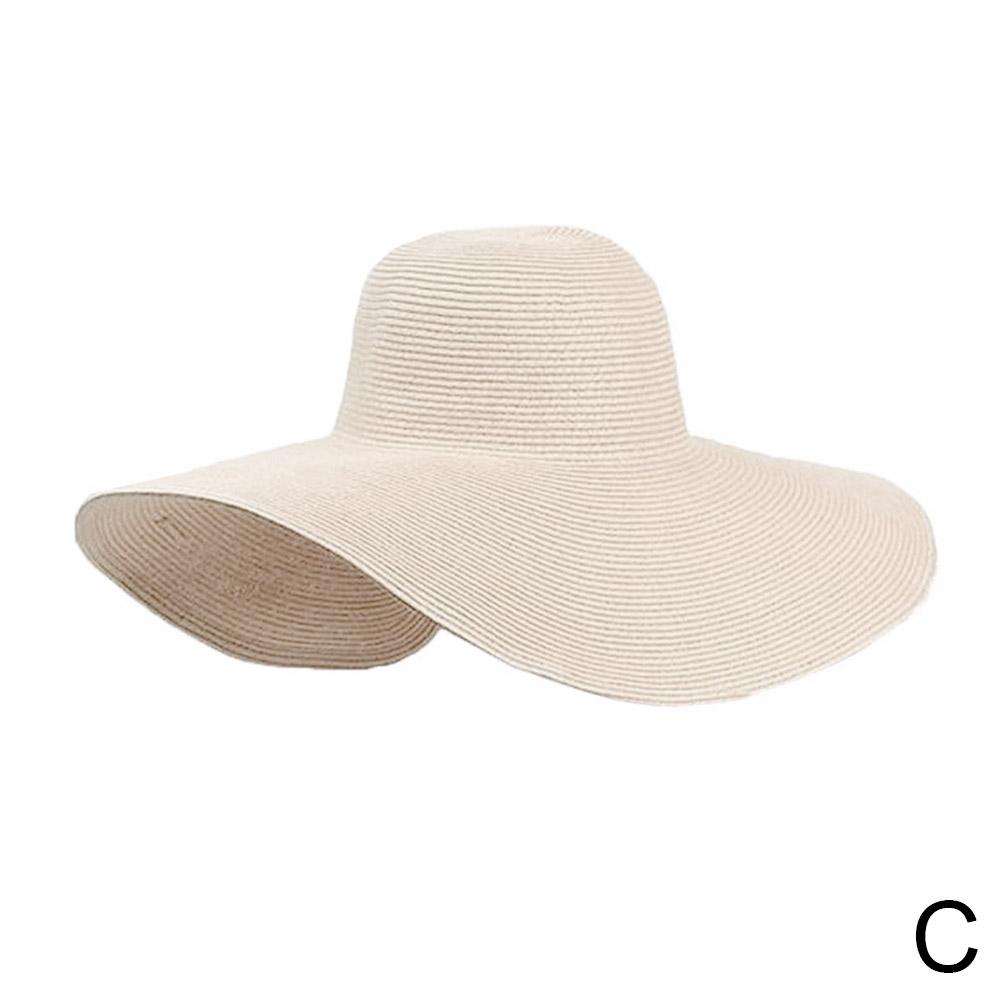 Солнцезащитная шляпа с широкими полями в корейском стиле, однотонная, женская пляжная соломенная шляпа, складная, для весны и лета, защита от УФ-лучей, модный солнцезащитный козырек