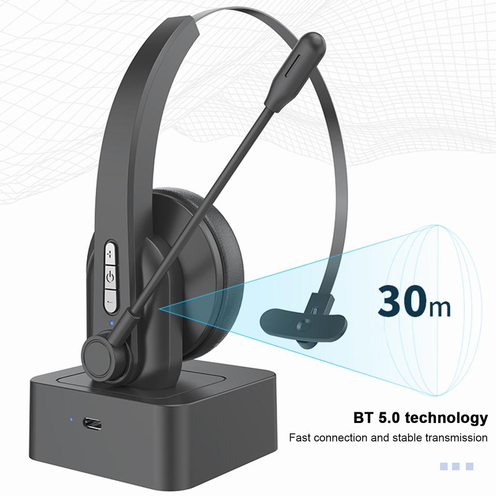 OY631 Single Ear Headset Bluetooth Headphones with Microphone Noise Cancelling Head-mounted