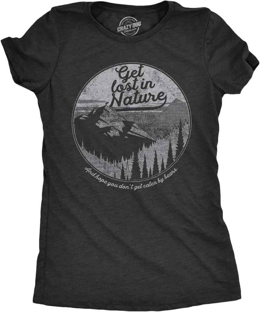 Get Lost in Nature Mountain Forest Bears T-shirt