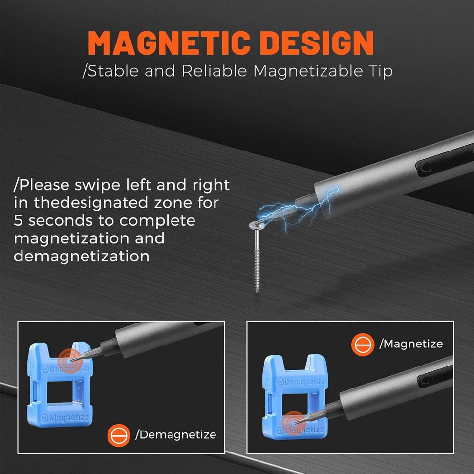 Galacok 28/65 In 1 Precision Electric Screwdriver Set with 54 Magnetic Bits 2 Torque Settings for Repairing Watch Camera Phone