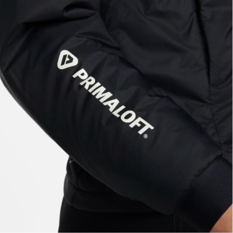 Nike Однотонная женская куртка с капюшоном и застежкой-молнией, с длинным рукавом, черная DQ5841-010