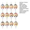 12Pcs/Set Christmas Ball Pendant Classic Color Scheme Bearded Man Ornament Christmas Decoration Festive Home