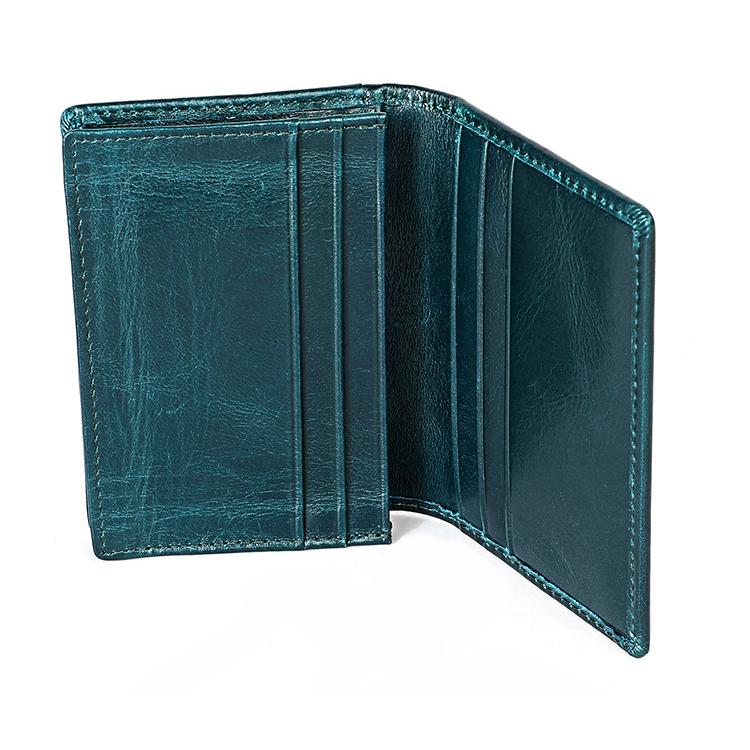 Stylish Simplicity Mens and Womens Leather Coin Purse ID Case Business Card Holder Bag Anti-magnetic RFID Anti-theft Card Small Wallet