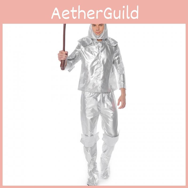 Взрослый мужской зеленый костюм Железного Дровосека из «Волшебника страны Оз» для косплея аниме-персонажа