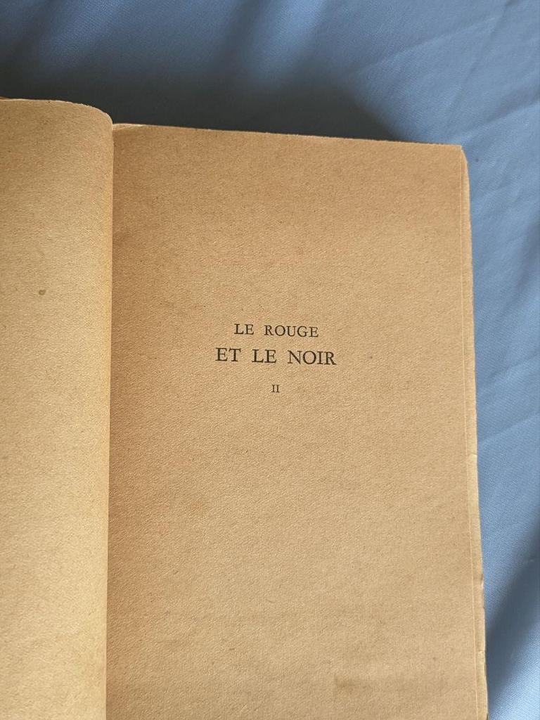 [USED] 1940s French "The Red and the Black" 2-volume set, Western books, antiques