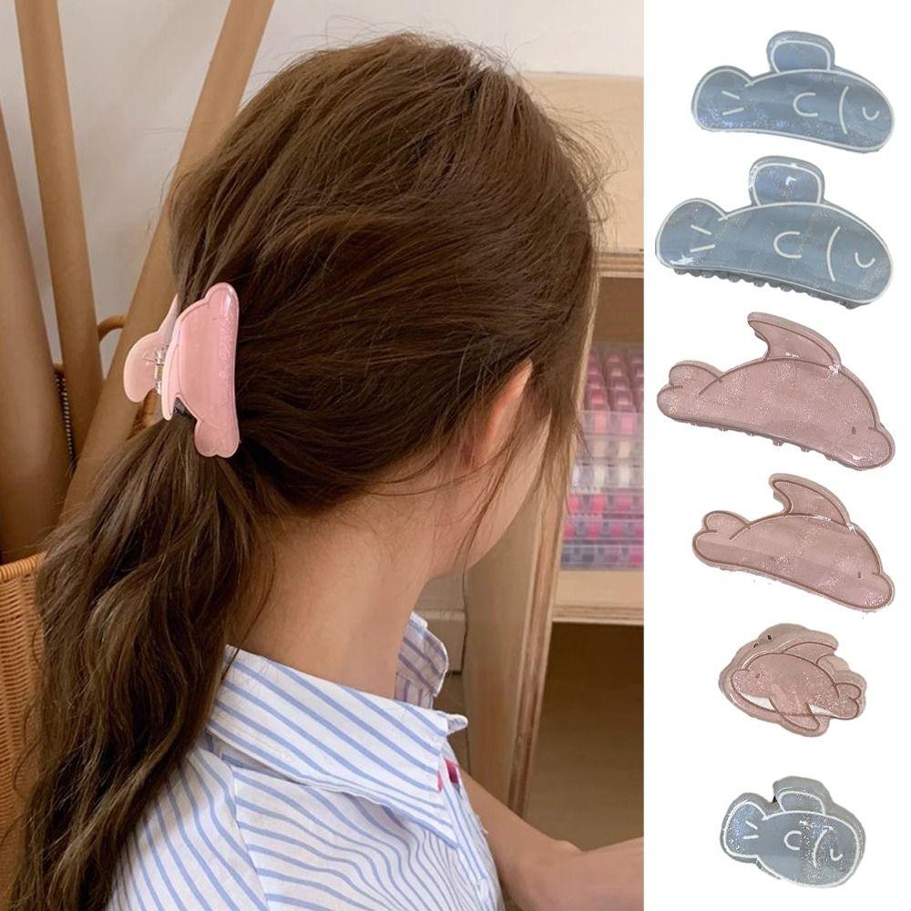 Рыба Животное Акула Заколка Блестящая Рыба Заколка Для Волос Смешной Дельфин Коготь Для Волос Женский/Детский