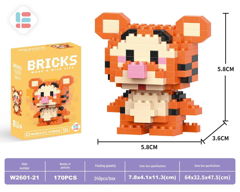 Игрушки-конструкторы из микрочастиц Деда Мороза: 60 видов, Блайнд-бокс, совместимый с Lego