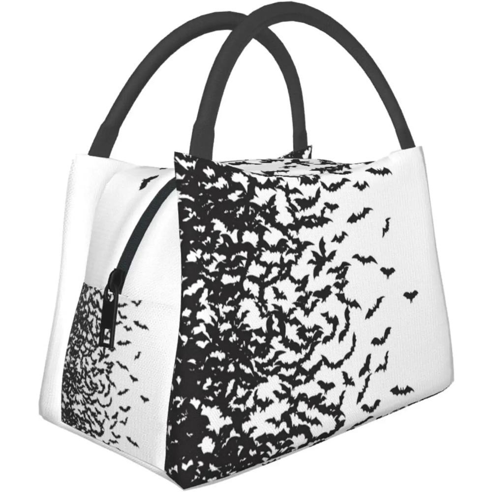 Goth Gothic Bats Lunch Box for Women Men Portable Lunch Bag Tote Bag Reusable Snack Bag for Work Picnic Camping One Size