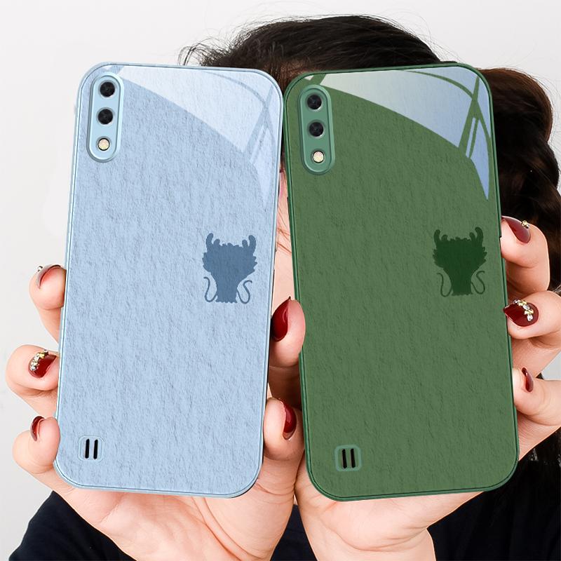 Стильный глубокий синий чехол-накладка For Samsung A01 02 03 Core 04 05 06 10 12 13 14 5G 15 16 M02 12 Note 8 9 10 20 glass Ultra