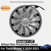 Heenvn For Tesla Model Y 2020-2023 21 Inch Uberturbine Hub Cap Protectors Wheel Cover Rim Patch ABS Rim Protector Accessories