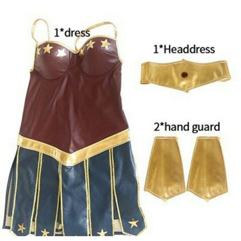 European and American Women's Halloween Costumes Cosplay Gladiator Wonder Woman Uniform Set