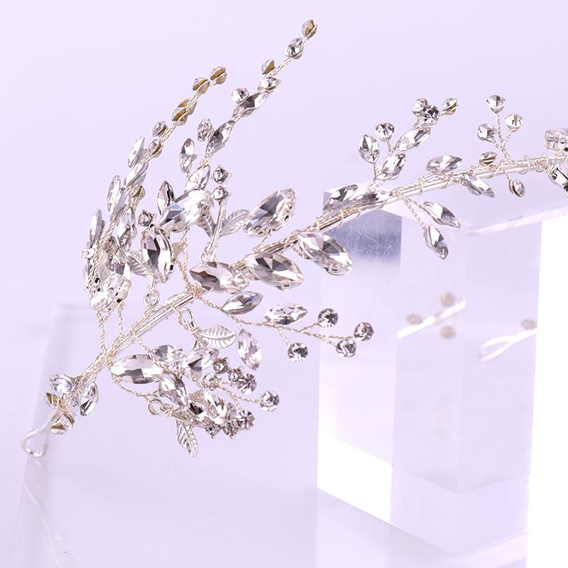 Crystal Diamond Bridal Headband Hairaccessory Happy New Year Handmade Christmas Women 3 Pcs Ornamental Alloy,metal Niancan FD686