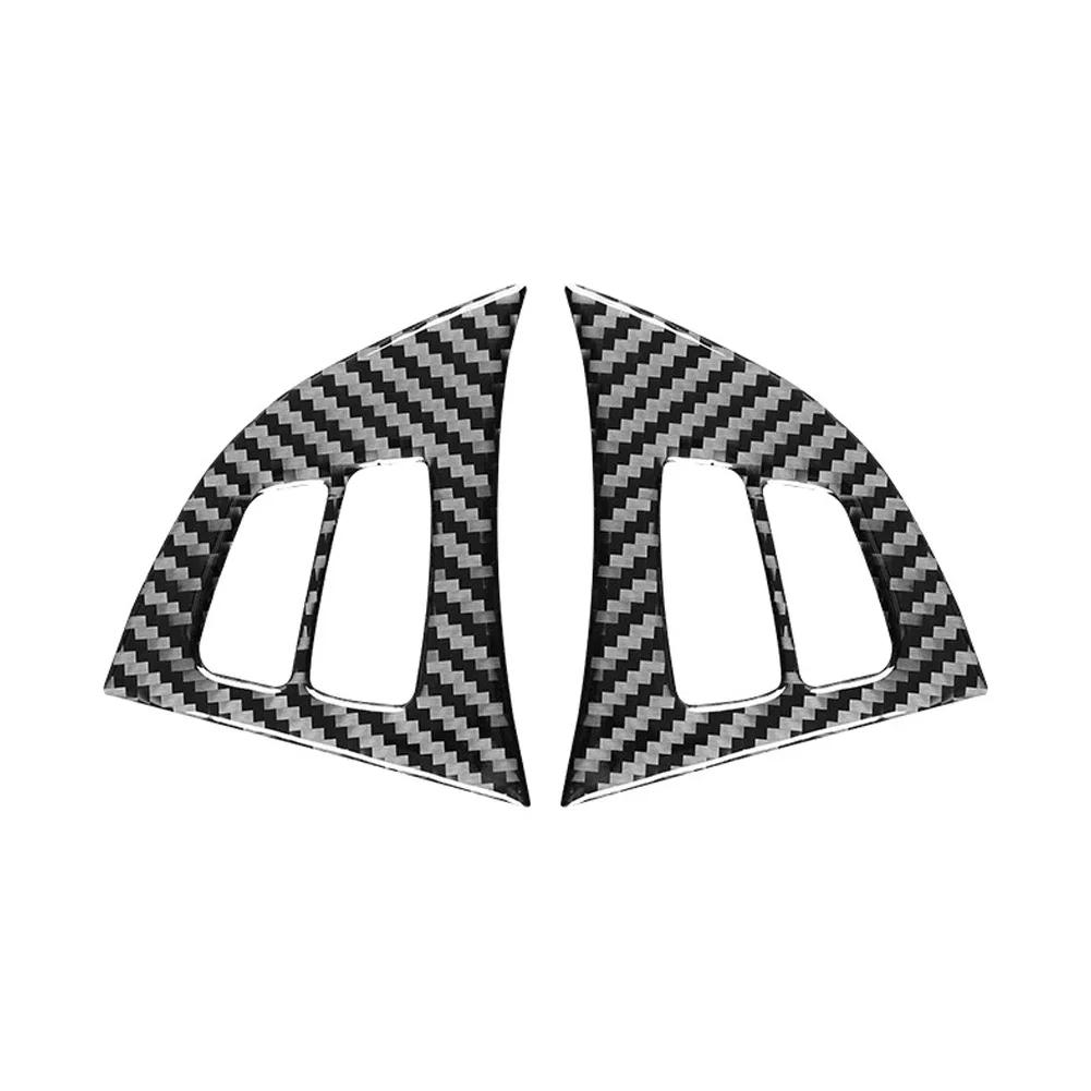 2шт. Наклейки на кнопки рулевого колеса автомобиля из углеродного волокна, накладки, аксессуары для BMW- X5 X6 E70 E71 2018-2013