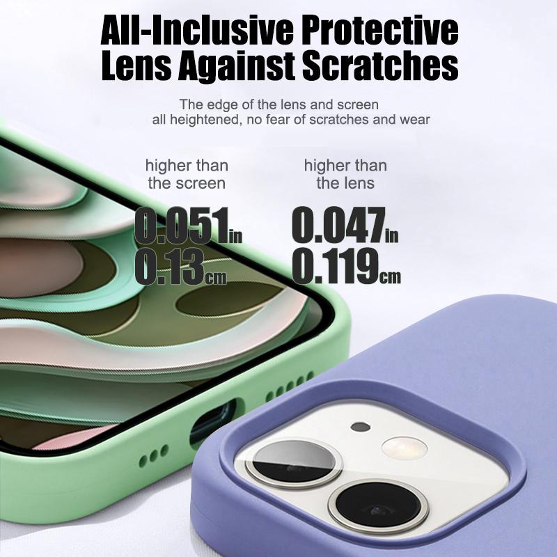 Liquid Silicone Phone Case For 11 13 12 14 15 16 Pro Max Plus 16E Cases Shockproof Protective Back Cover