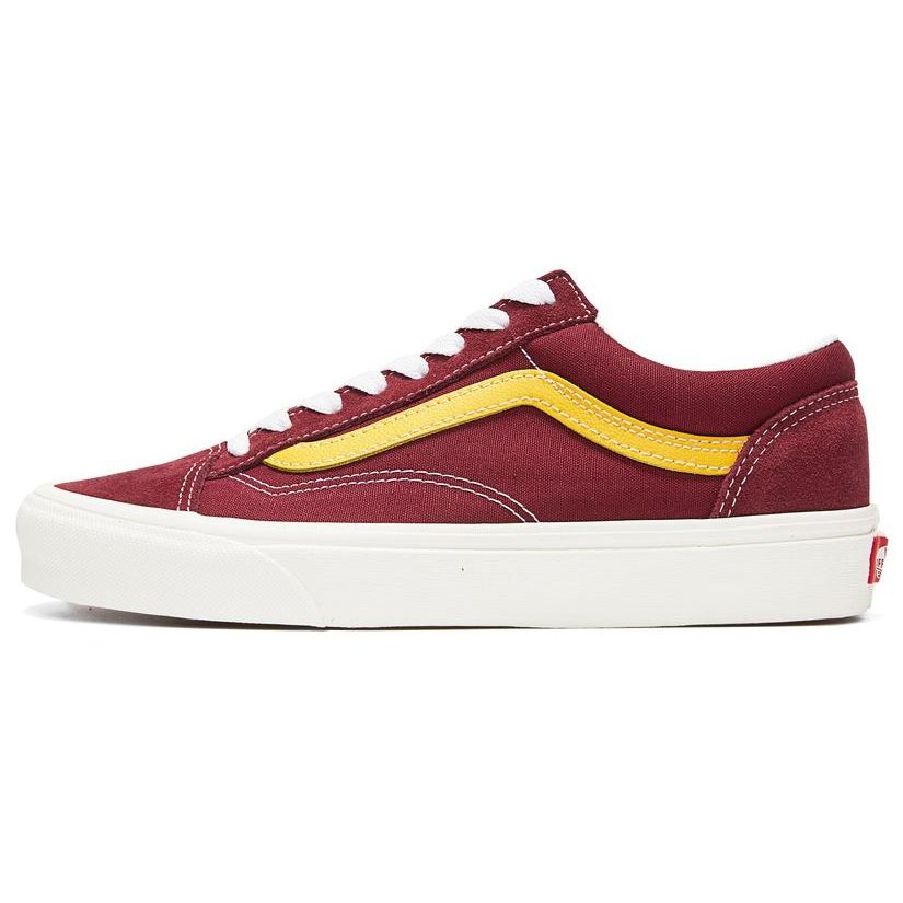 Vans Style 36 Comfortable Versatile Low-Top Skate Shoes Unisex Sneakers Burgundy VN0A54F6677