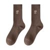 Women's Summer Cotton Embroidery Anti Pilling Breathable Sweat Absorbing Deodorizing Tube Stack Socks