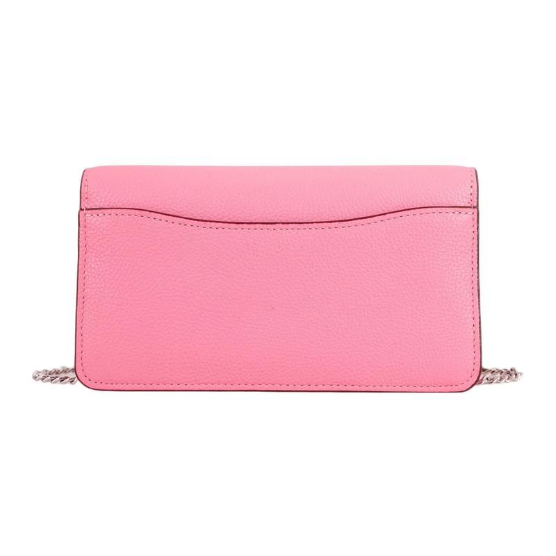 COACH Tabby 21 Snap Fastening Pebbled Leather Shoulder Crossbody Clutch Small Women's Pink