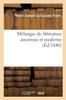 Книга Melanges De Litterature Ancienne Et Moderne