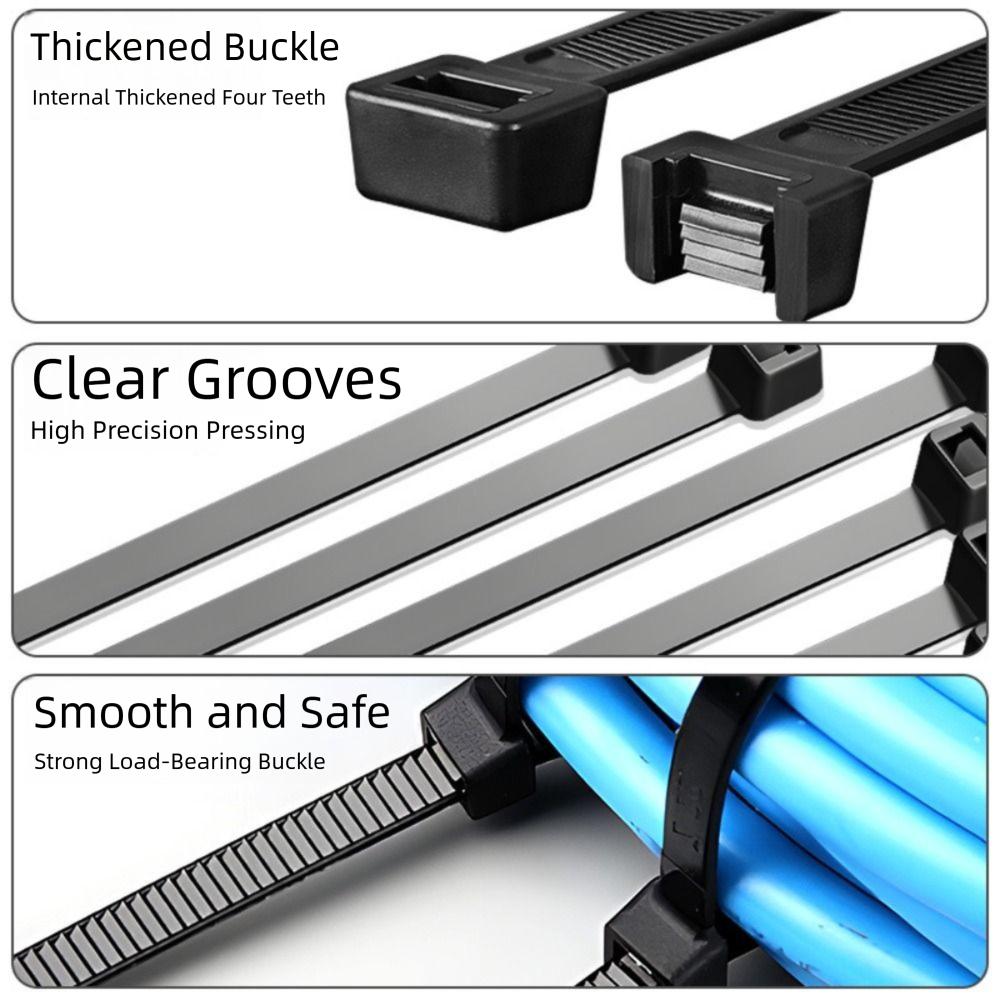 Self-Locking Nylon Cable Tie Buckle Nylon Buckle Plastic Cable Ties Tool