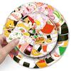 50 Sushi Graffiti Stickers Cartoon Cute Hand-painted Food Creative Decorative Water Cup Mobile Phone Gum Stickers