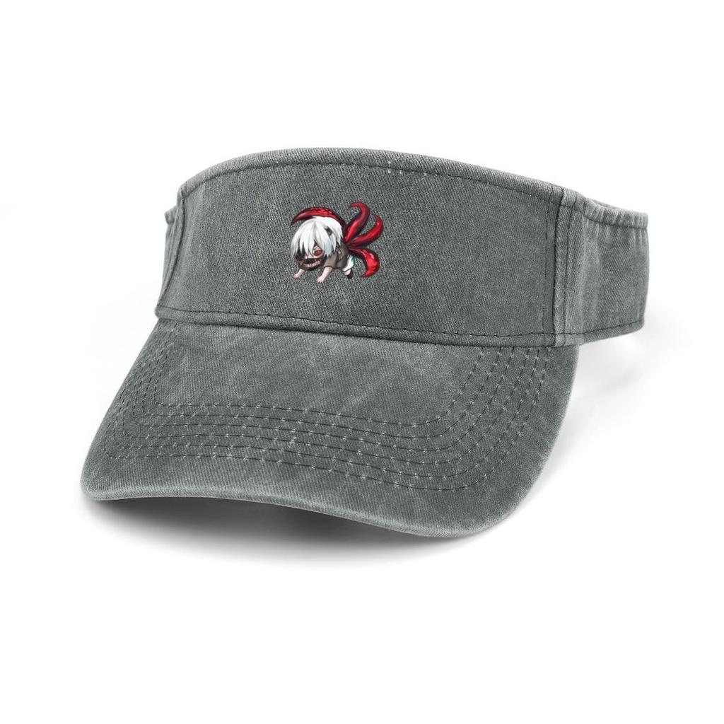 Аниме Манга Кен Канеки Токийский Гуль Солнцезащитный козырек Дырявый Топ Ковбойские Шляпы унисекс Женские Спортивные Бейсбольные Теннисные Кепки с Открытым Верхом Пользовательская Шляпа