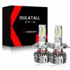 GULATALL Compatible LED Headlight Super Vehicle Inspection White Set of 2 H4/H19 Bulbs, Hi/Lo, Bright, 30,000 Lumens, Compliant, Built-in Canceller,