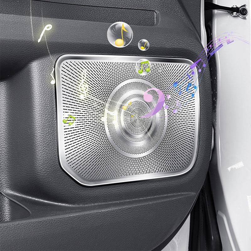 Car door audio horn cover made of stainless steel material interior modification part For Toyota Sienna XL40 2024 2025