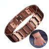 Wristband Magnetic Pure Copper Bracelet Male 21mm Wide Chain Copper Magnetic Bracelet Healing Energy Bracelet for Men