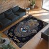 Mandala Theme Crystal Velvet Floor Rug Personalized Custom Name Text Warm Carpet Home Decoration