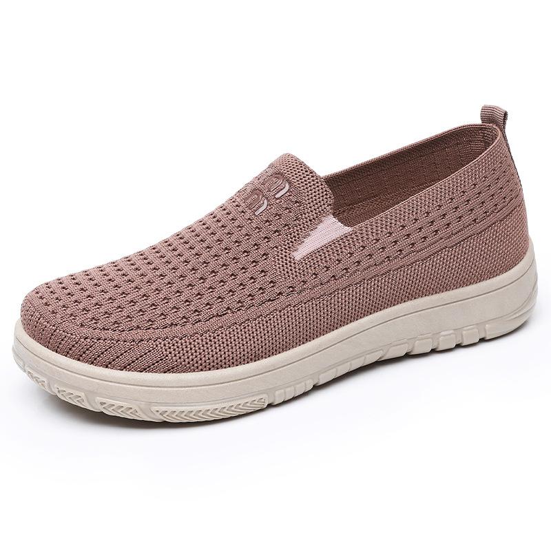 Shoes Women's Shoes Versatile Autumn New One-pedal Old Beijing Cloth Shoes Flying Woven Mesh Breathable Casual Shoes