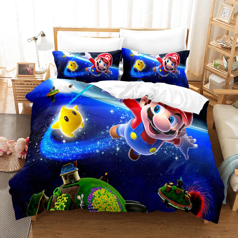 Children'S Animation 3D Digital Printing Three-Piece Set Animation Three-Piece Set Home Textile Bed Sheet Kit