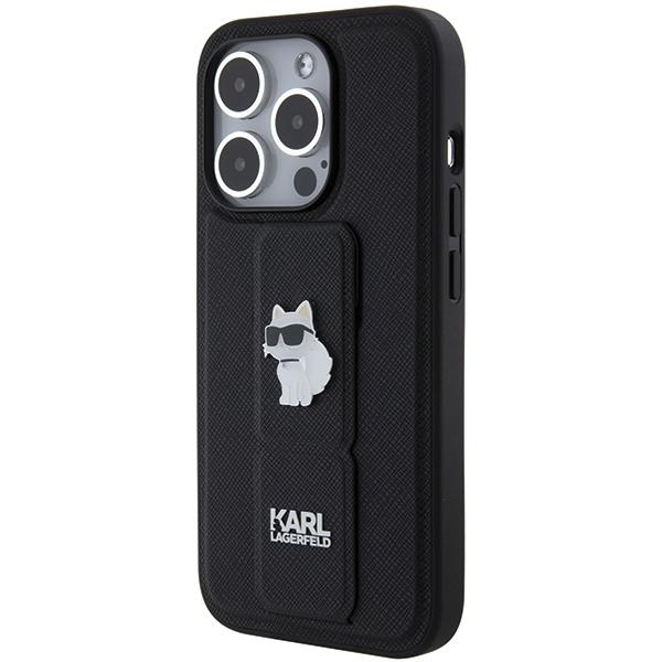 Karl Lagerfeld Klhcp14Lgsachpk Iphone 14 Pro 6.1 Czarny/Black Hardcase Gripstand Saffiano Choupette Pins