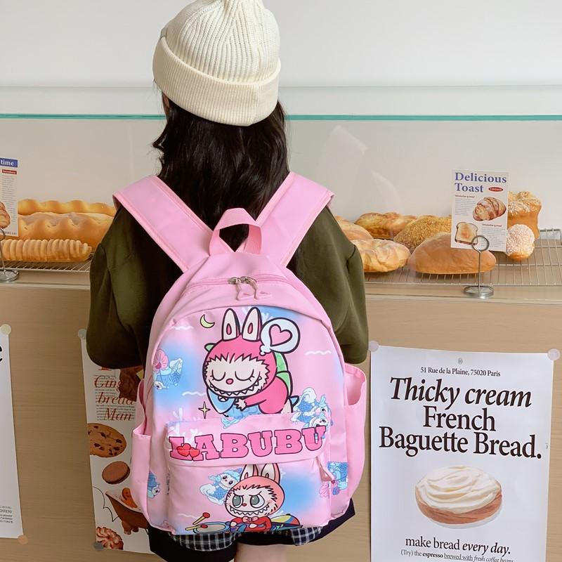 Foreign Style Internet Celebrity Boys And Girls Backpack Cartoon Animation Cute Print Primary School Bag Size Children Backpack