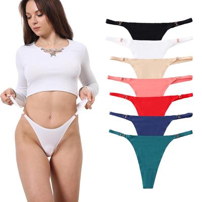 "Женские бесшовные стринги Ice Silk": Сексуальное бикини с заниженной талией и тонкими бретельками