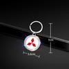 For Mitsubishi Ralliart Lancer Ex Mirage V33 Delica Pajero Galant Eclipse Diamond Keychain Key Rings Pendant Car Logo Key Holder