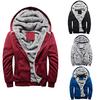 Plus Velvet Coat Men Hooded Long Sleeve Zipper Padded Warm Sweater Jacket Male Winter Sweatshirt
