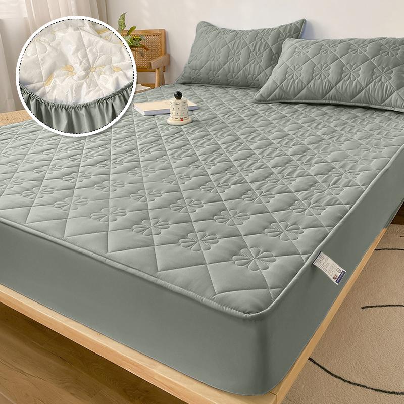 Waterproof Elastic Mattress Cover Bed Sheets Pad Protector Bed Cover Soft Queen King Solid Color Latex Mat Cover 150/160/180x200
