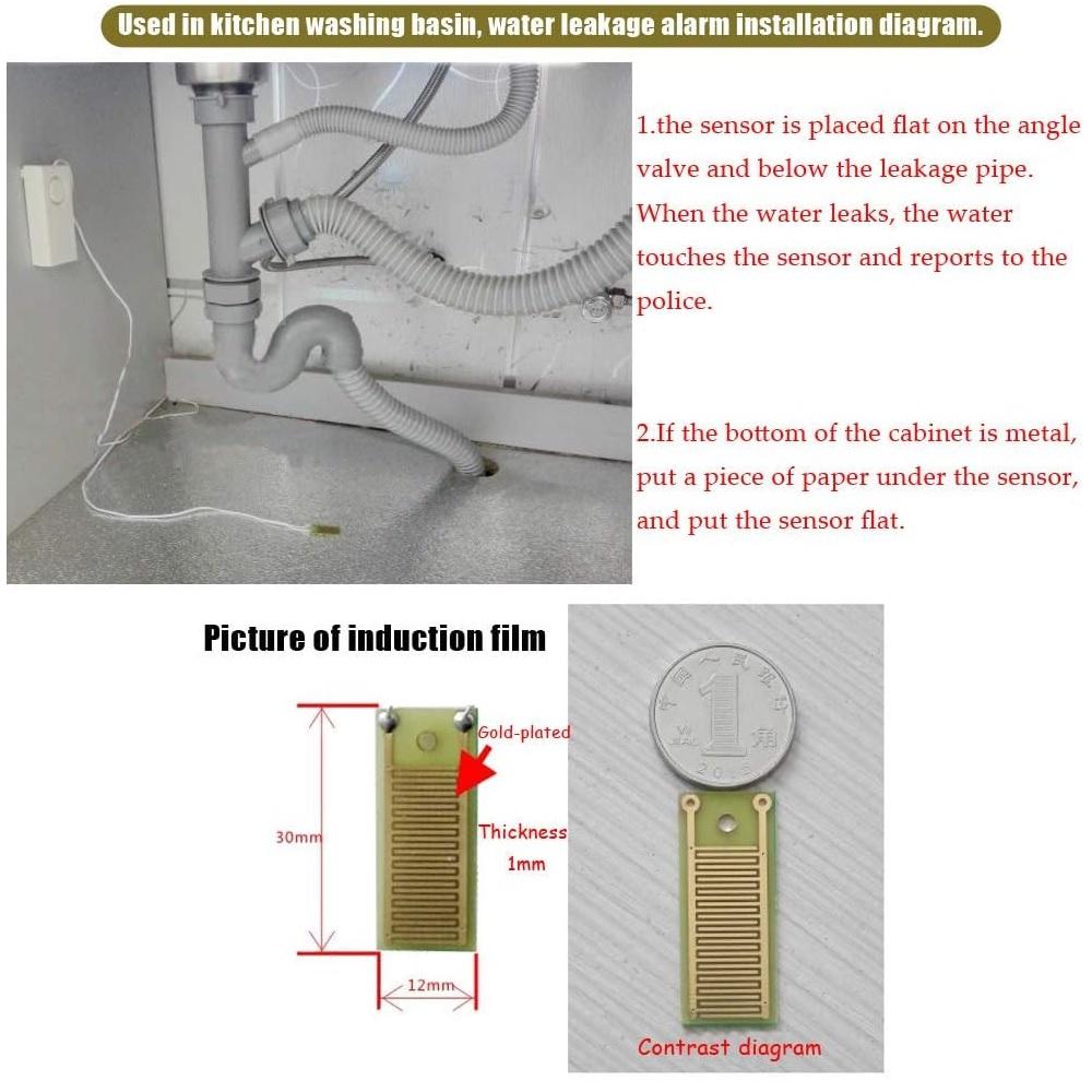 4 шт. Сигнализация утечки воды, датчик уровня затопления, датчик перелива, оповещение о домашней безопасности
