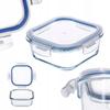 Glass Food Container Food with Lid Box Lunch Box