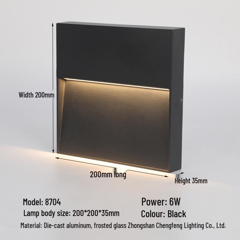 Водонепроницаемый светодиодный светильник для ступеней для наружных пандусов и углов, литой алюминиевый плинтусный светильник