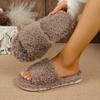 2025 Повседневные Пушистые Женские Тапочки Домашние Роскошные Дизайнерские Женские Туфли Балетки Пушистые Новые Зимние Плюшевые Элегантные Шлепанцы Женские